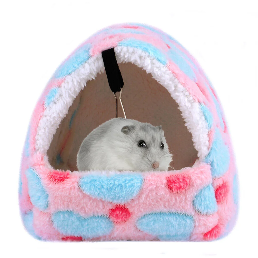

Hanging Hamster Hammock Warm Cotton Bed Soft Flannel Bedding Wall Mount Small Pet Cage Accessory Pet House Wall Mount