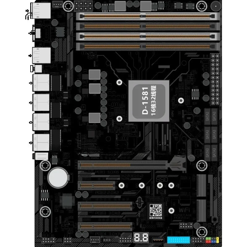 D-1581 DDR4 3 2.5G NAS Server Motherboard in Stock