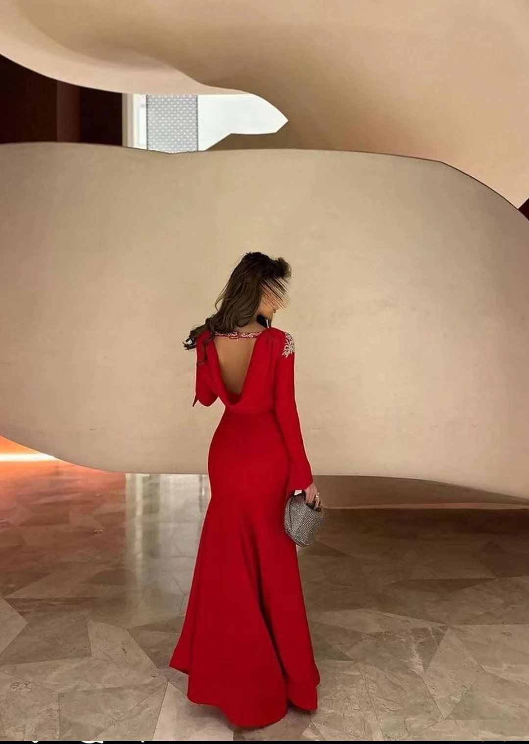 Asanagi vermelho vestidos de noite sem alças sem costas até o chão sereia feminino vestido de festa formal personalizado 2025 vestidos de festa