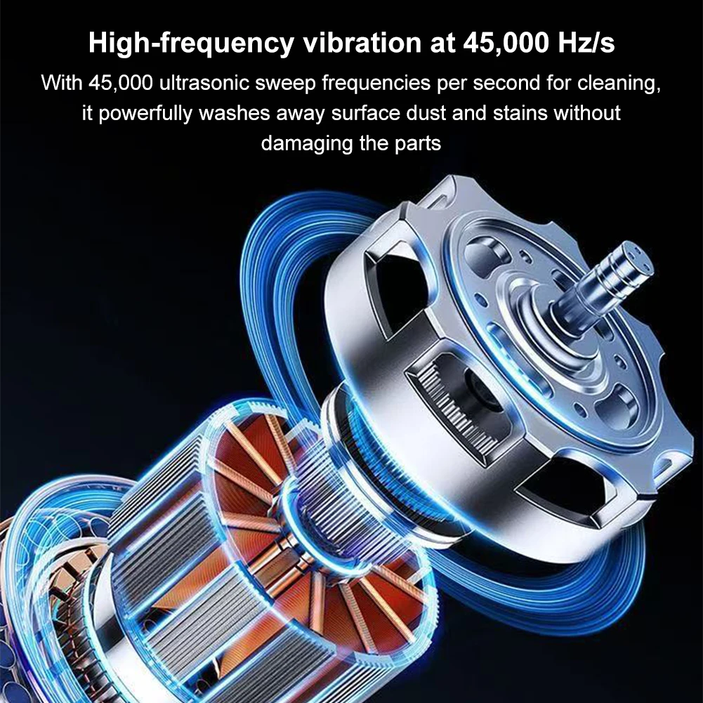 

Ultrasonic Cleaning Machine Rechargeable Eyeglass Cleaner Glasses Cleaner for Eyeglasses Rings Necklaces Denture