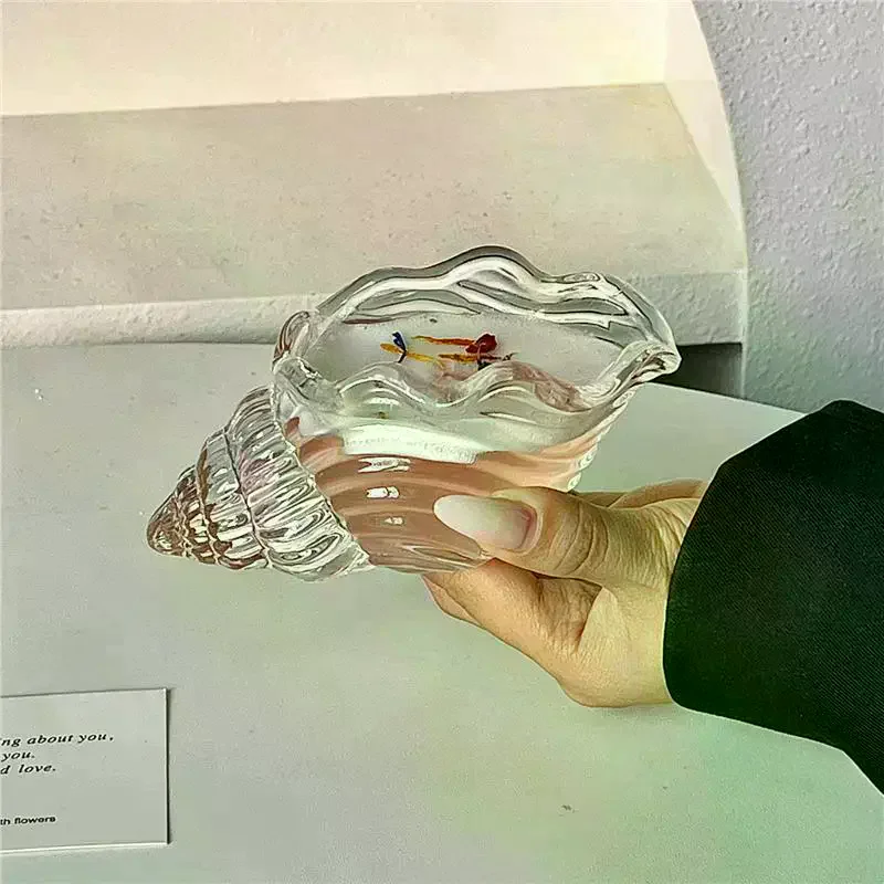 Cocktail Glass Creative Glassware For Juice And Drinks Unique Design Statement Cup With Coastal Aesthetic Ins Conch