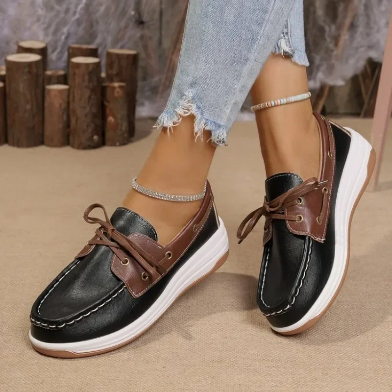 

New Genuine Leather Loers WoMen Moccasin Sneakers Driving Shoes Causal WoMan Shoes Women Footwear Docksides Classic Boat Shoes