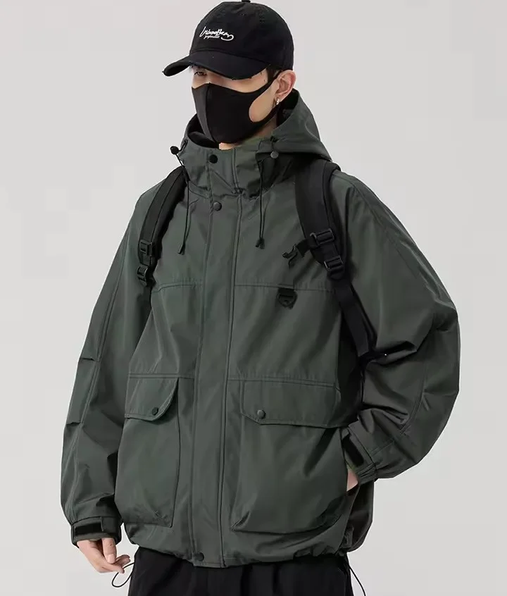 

Весенняя мужская куртка с капюшоном, ветровки 8XL, 7XL, 6XL, большие размеры, корейское модное свободное пальто, ветрозащитные повседневные куртки для мужчин