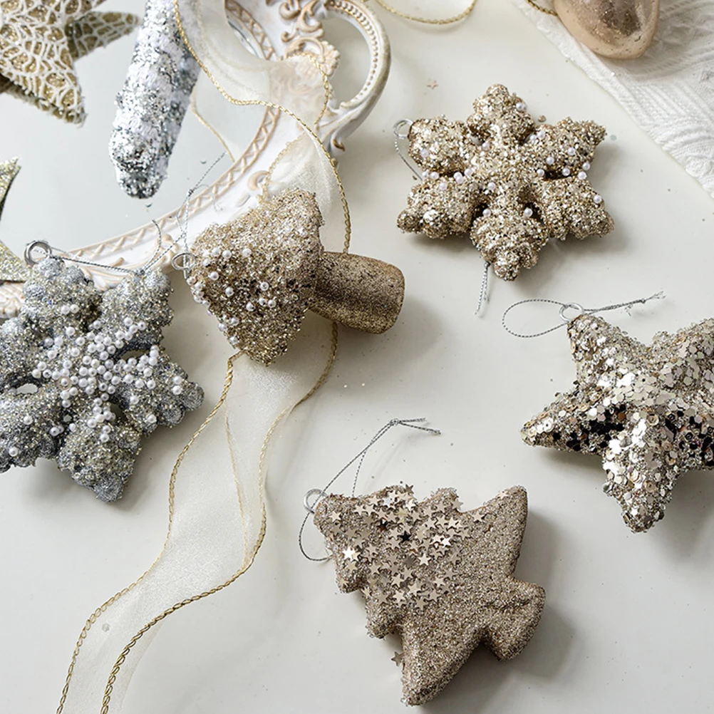 

4 Pcs Christmas Ball Decoration Small Ornaments Mini Hanging Tree Decorations for Bedroom Festival