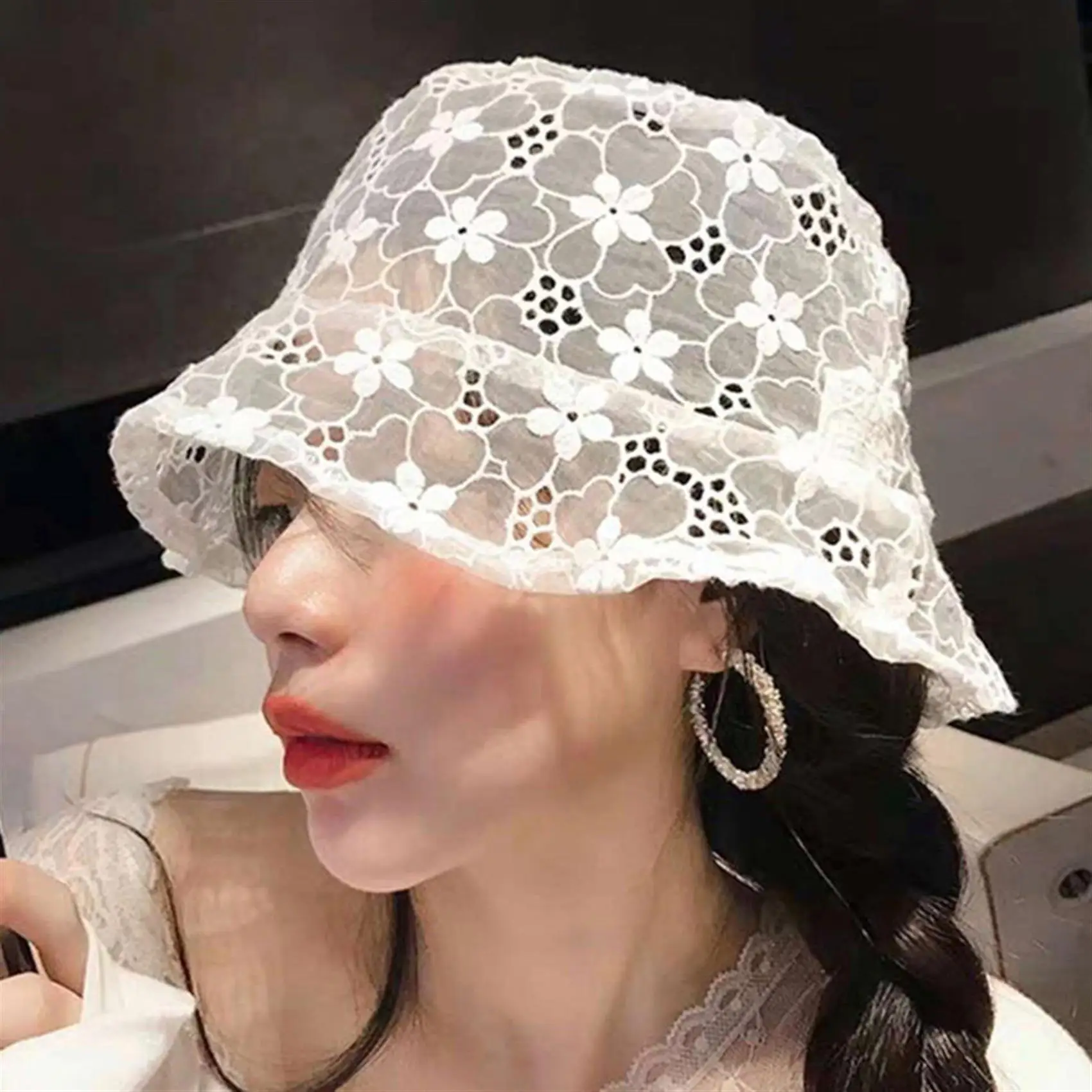 Sun Hats Outdoor Hat Lace Summer Breathable Shade Fisherman Hat Women Hat Beach Hat