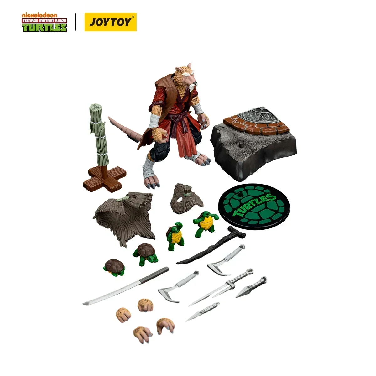 JOYTOY 1/18 ตัวเลขการกระทํา TMNT Splinter เมษายน O'Neil อะนิเมะตัวเลขสะสมโต๊ะตกแต่งรูปปั้นของเล่นเด็กวันเกิดของขวัญ