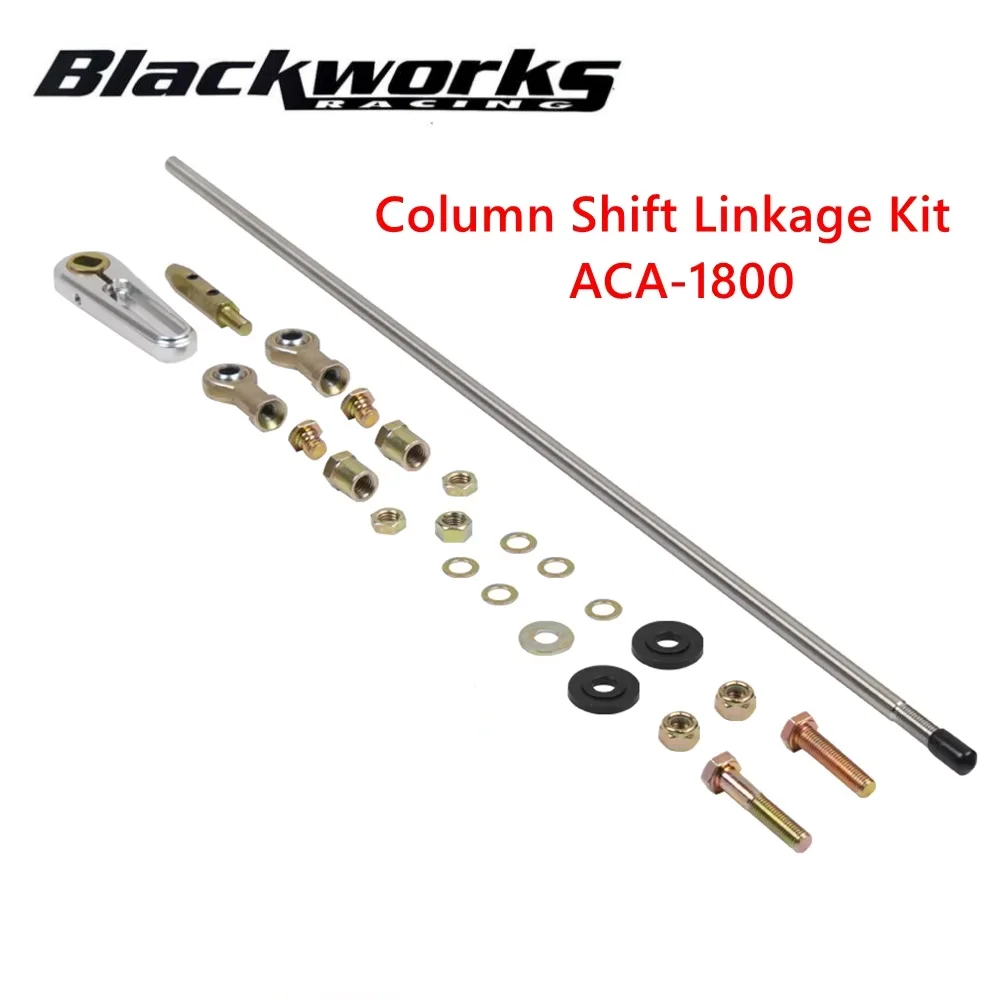 

21" Column Shift Linkage Kit ACA-1800 Silver Fit For GM TH-200 200-4R TH-350 TH-400 4L60 4L60E 4L80E 700-R4 Transmission
