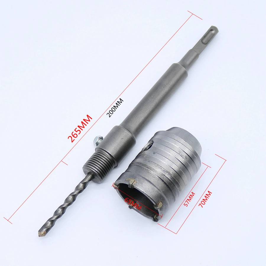 ロータリーハンマーホールソー中空ドリルセットコンクリートや石積みの穴あけに使用される専用穴切削工具