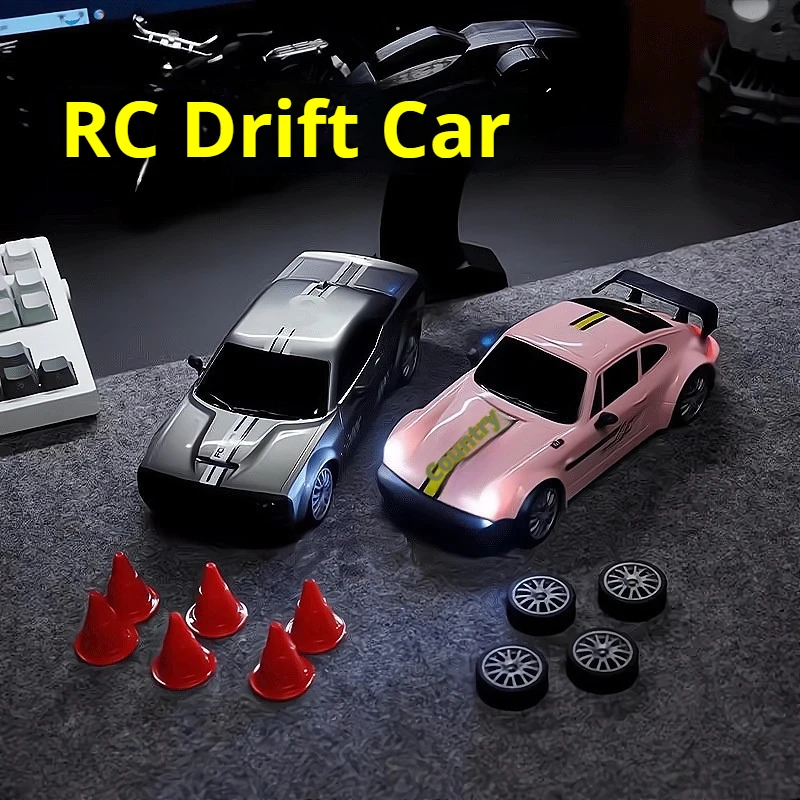 1/20 2.4GHZ 4WD RC simulation car light high-speed drift racing car model interactive game remote control children's toy gift