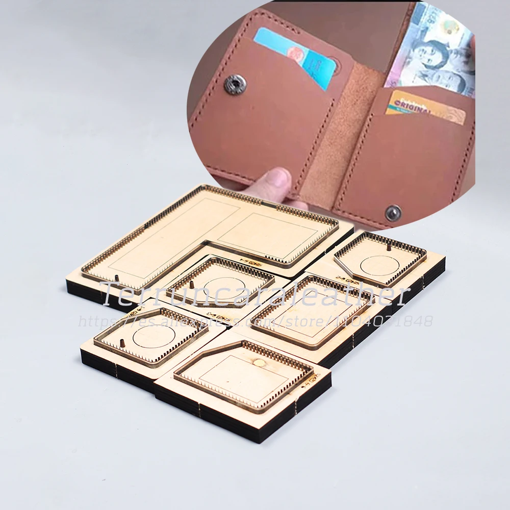cutting mold for diy leather craft cardholder wallet L shape 11x9cm