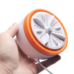 USB Rotating Turbo Ultrasonic Washer Máquina de lavar louça, Mini máquina de lavar roupa portátil para roupas, Máquina de lavar roupa interior para viagens