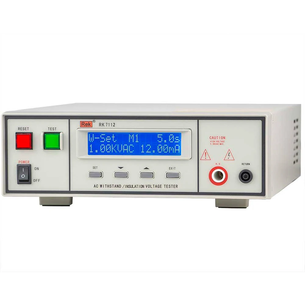 Rek RK7112 Program Controlled Insulation Withstand Voltage Tester AC 5kV Current 12mA,Insulation Resistance Tester 1~1000M Ohm