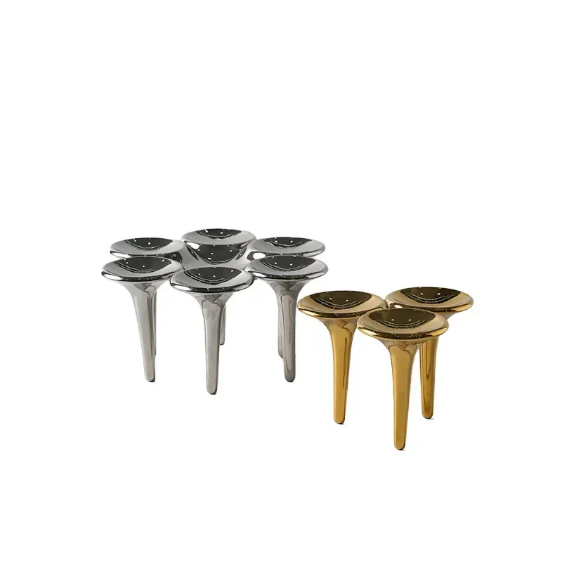 Simple modern electroplated ceramic vase fruit plate ornament model room soft decoration entrance dining table jewelry