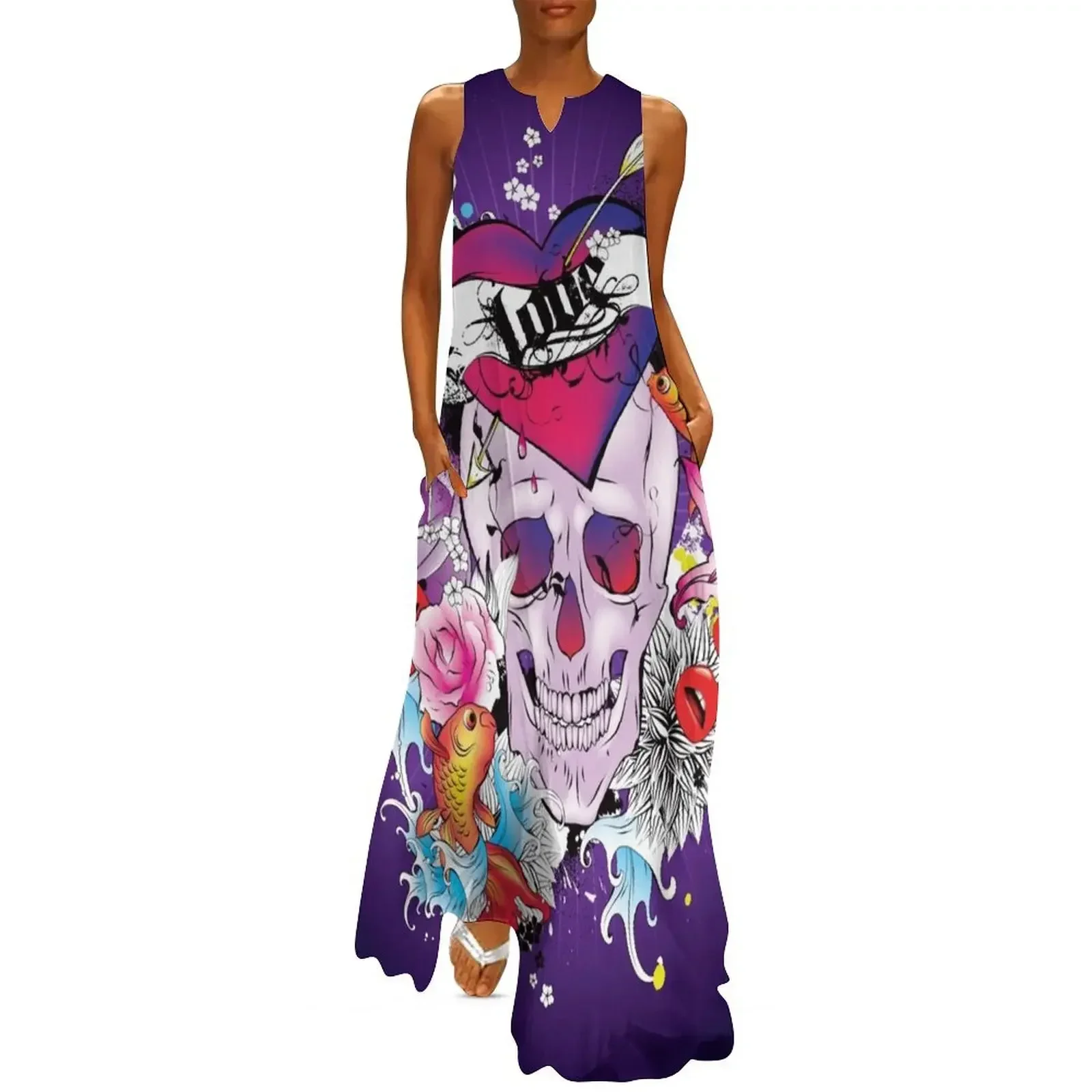 

Skulls Long Dress elegant women's dresses for wedding women's clothing summer 2025 novelties evening dresses luxury 2025 Dress