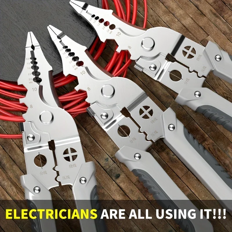 

1pc Multifunctional Wire Strippers Electrician Crimping Wire Stripping Pliers Hardware Tools Universal Wire Cutting Pliers