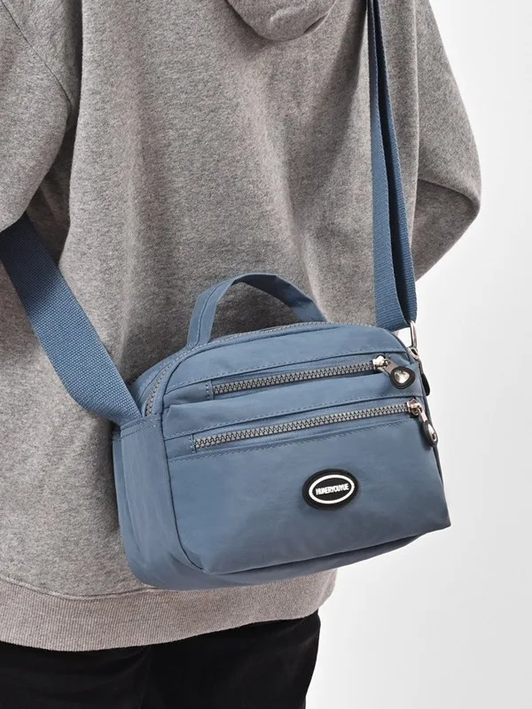 Bolsa Multi Compartimento para Mulheres, Ombro Único Saco De Armazenamento De Maquiagem Crossbody Tecido de Nylon Lavável Saco Pequeno, Novo, 2024, Multi Compartimento