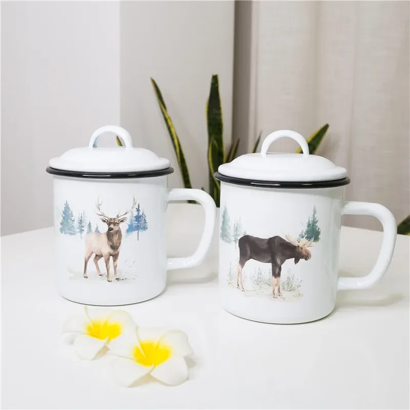 

Creative Elk Milk Cup Coffee Cup Home Milk Tea Cups Ins Korean Style Oatmeal Breakfast Mug Drinkware Kitchen