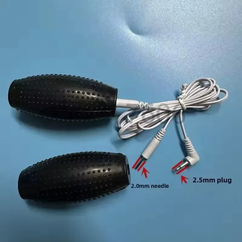 2pcs hand shock conductive rods/with connecting cable for TENS EMS Hands Electrode for digital therapy sexy massager stimulator