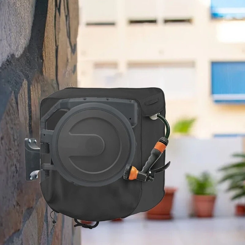 Outdoor Hose Reel Shield Water Resistant Silver Coated Cover for Wall Mounted Hoses Garden Equipment Protective Sleeve