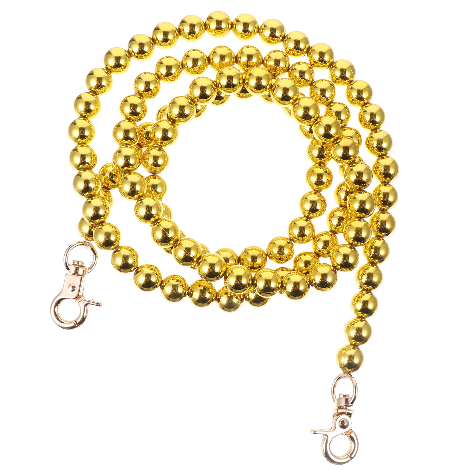 1 pçs alça de ombro de contas de ouro resistente saco alça de corrente leve elegante pendurado fivelas saco diy corrente decoração acessórios
