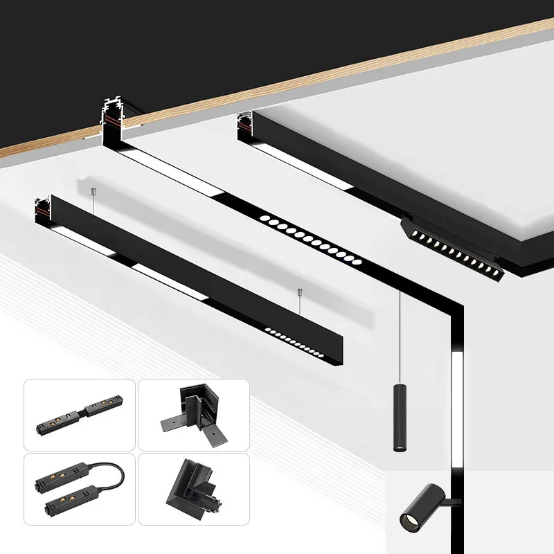 

20 Type Magnetic Track Light Any Link And Conductive Module Various Track Accessories