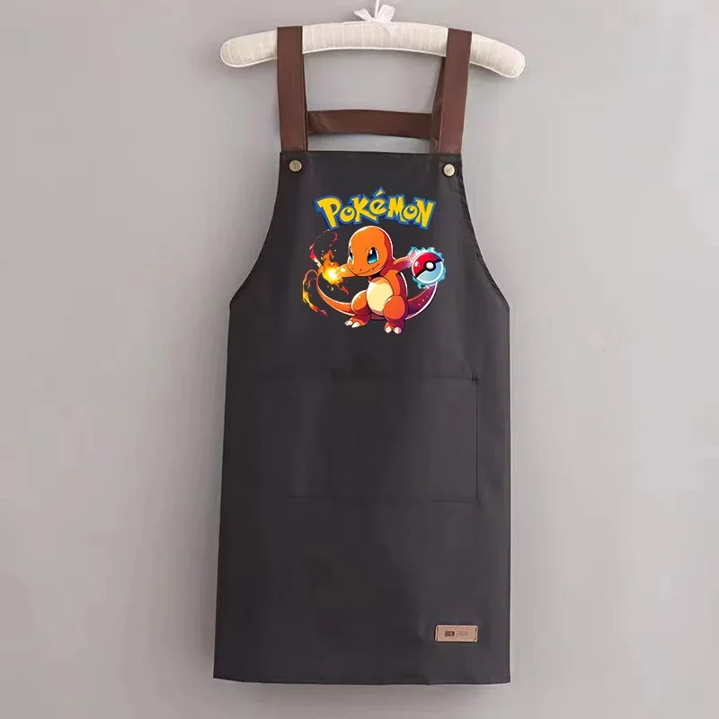 Tablier de cuisine Pokemons pour femmes et hommes, imperméable, imprimé Anime, accessoires de cuisine et de Restaurant, tabliers Anti-salissure pour la maison