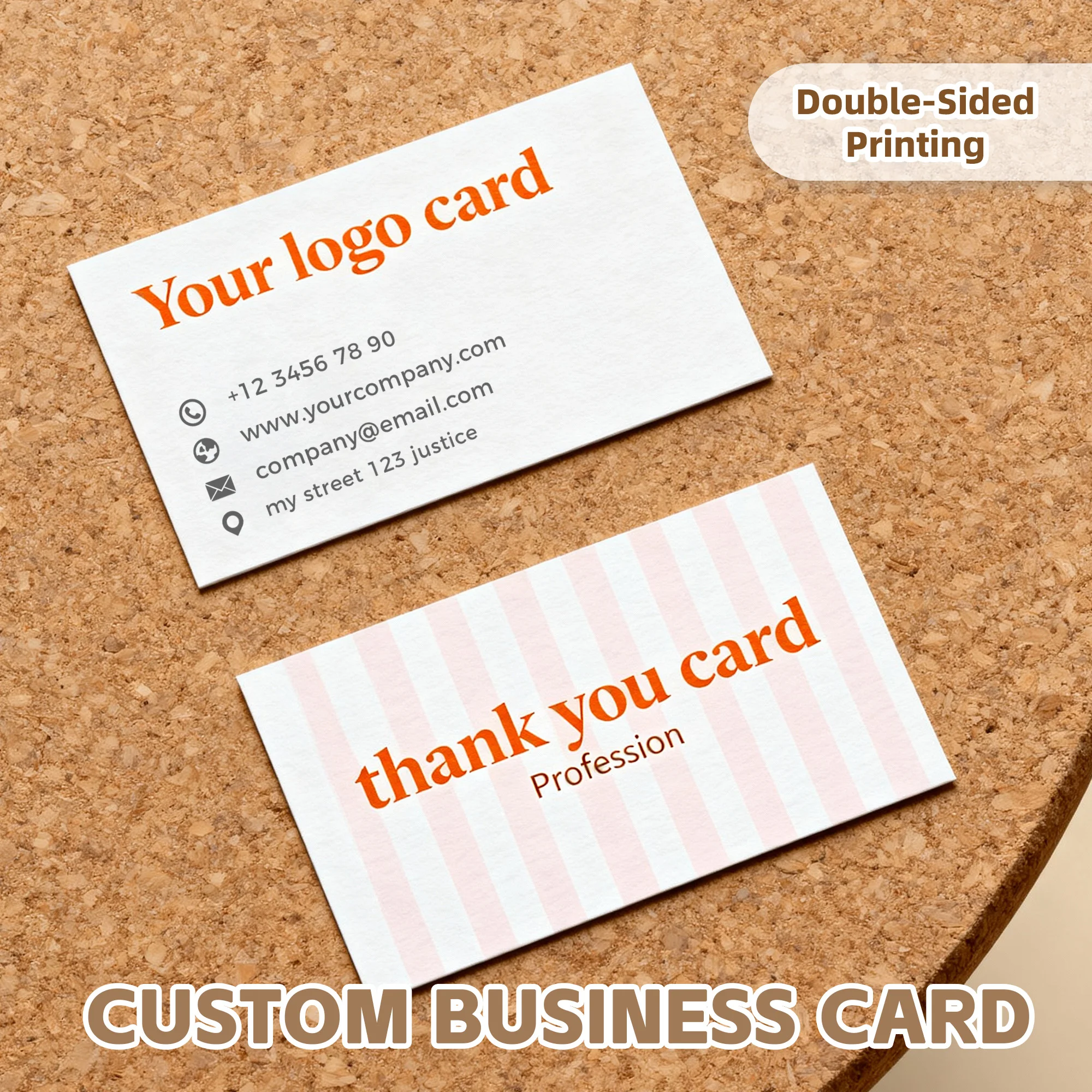 

Custom Business Cards with Pictures Personalized Business Cards 50-500Pcs Thank You Cards for Wedding Invitations Postcards