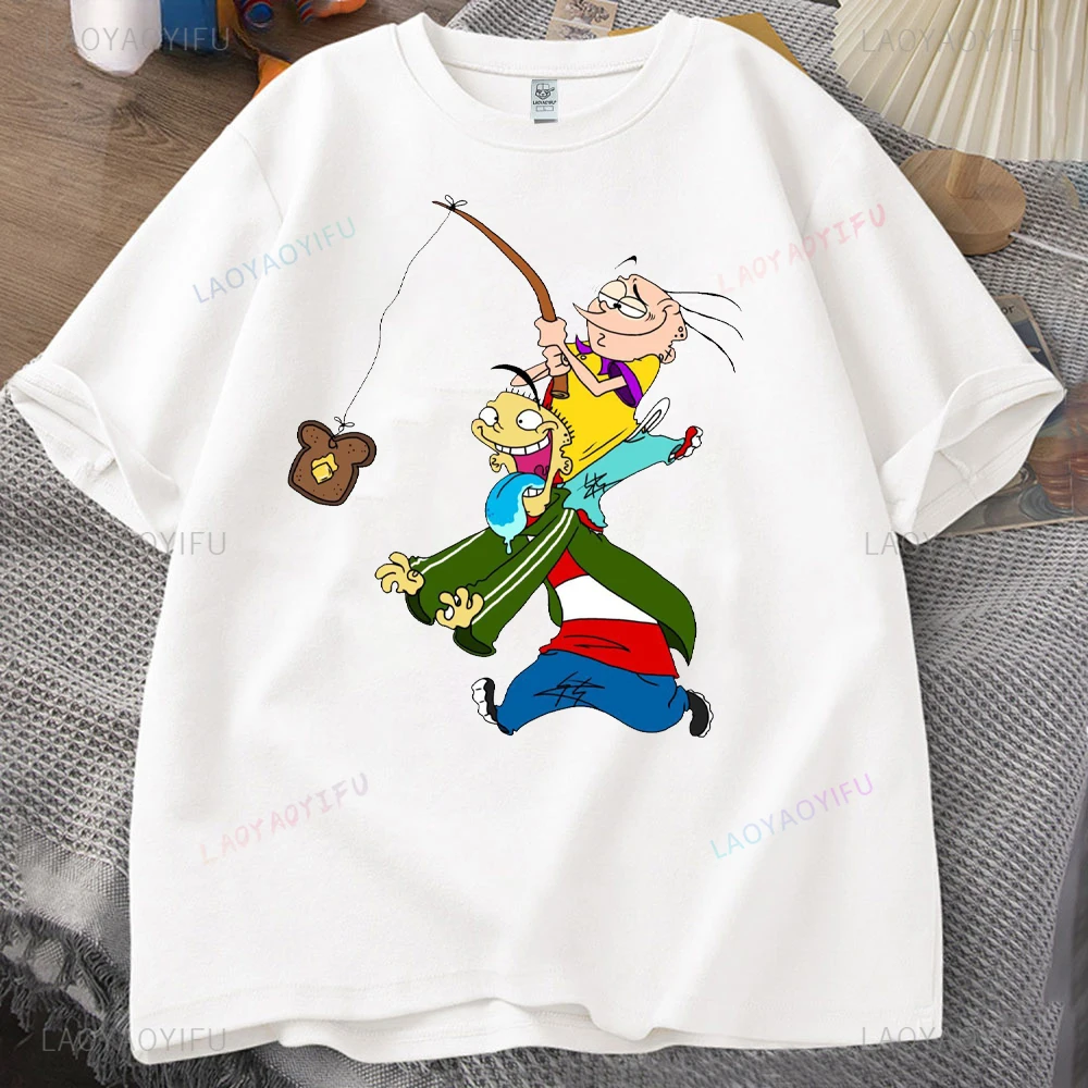 Ed,Edd N Eddy Man T Shirt Ed,Edd N Eddy Printed T-shirt Tops Ed,Edd N Eddy 90's Funy T Shirt Cartoon Figure High Quality Cotton