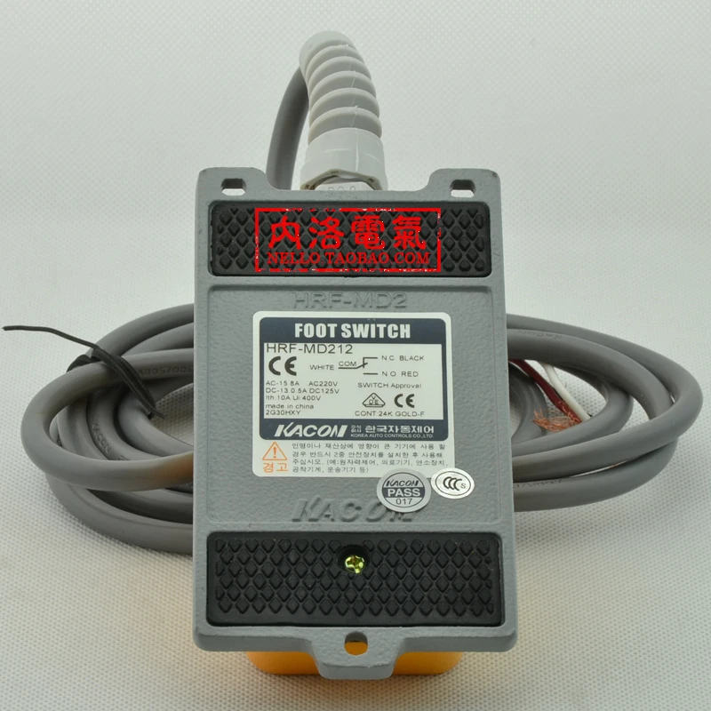 [SA]Korea Kaikun KACON small aluminum foot switch HRF-MD212Y 10A / 250V 1C original--10pcs/lot