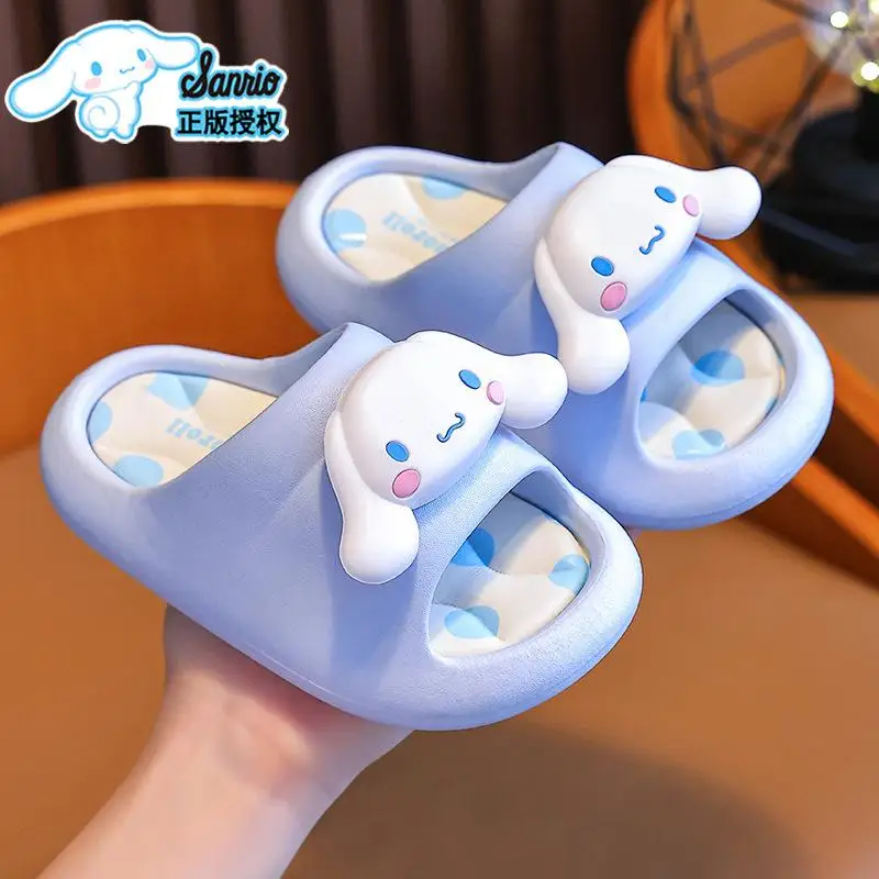 الكرتون أنيمي الأطفال الصنادل كورومي سينامورول مرحبا كيتي جديد Kawaii الحمام أحذية الفتيات سانريو شباشب على الموضة الراحة