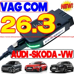 2026 Newest Unlimited VINs VCDS Auto com Diagnostic Coding VAG COM VAG HEX V2 Hardware Interface FOR VW AUDI Skoda Seat Real V2
