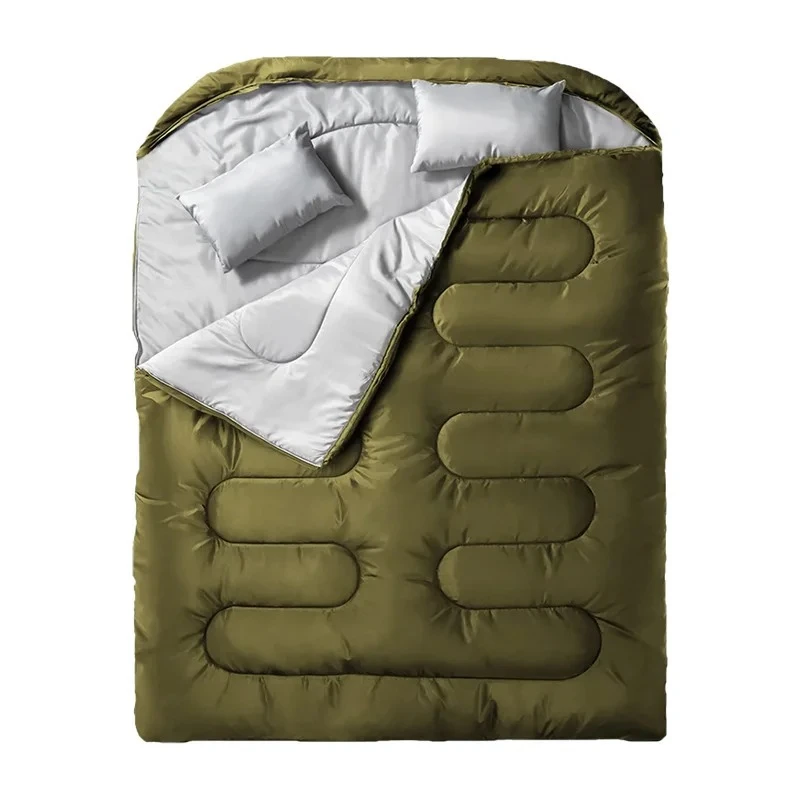 Outdoor Autumn Winter Cold Proof Detachable Sleeping Bag Adult Portable Waterproof Thick Dual Use Warm Sack For CampingOvernight