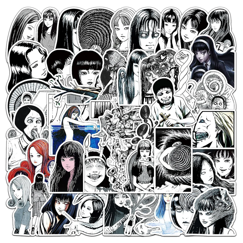 10/30/50pcs Kawakami Tomie Cartoon Stickers Horror Anime Girl Graffiti Decals Water Bottle Laptop Phone Cool Manga Sticker Decor