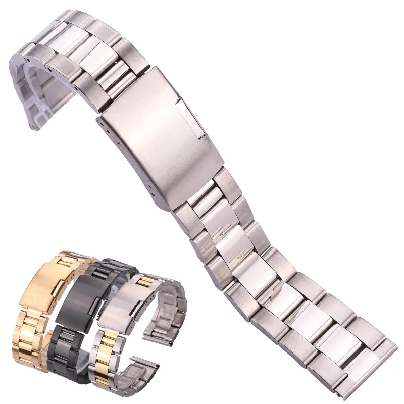 

16 18 20 22 24 26 28 30mm Watchband For Seven Friday DZ4323 4283 Big Dial Large Size Solid Steel Universal Wristband Bracelet