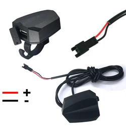 Caricabatterie per telefoni E-Bike DC 12-60V caricatore USB per bicicletta elettrica uscita 5V 2A 1.6m caricabatterie a ricarica rapida ad alta potenza parti in bicicletta