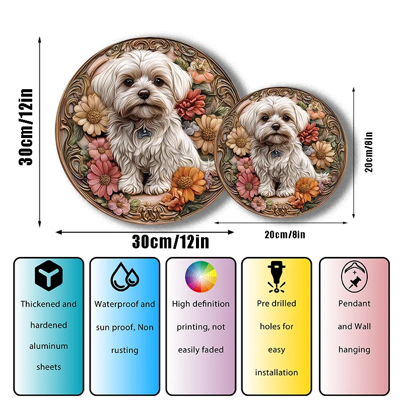 Customizable Aluminum Pet Ornamentos, Lápides para gatos e cães, Lembrança personalizada do cão, Pinturas decorativas exclusivas