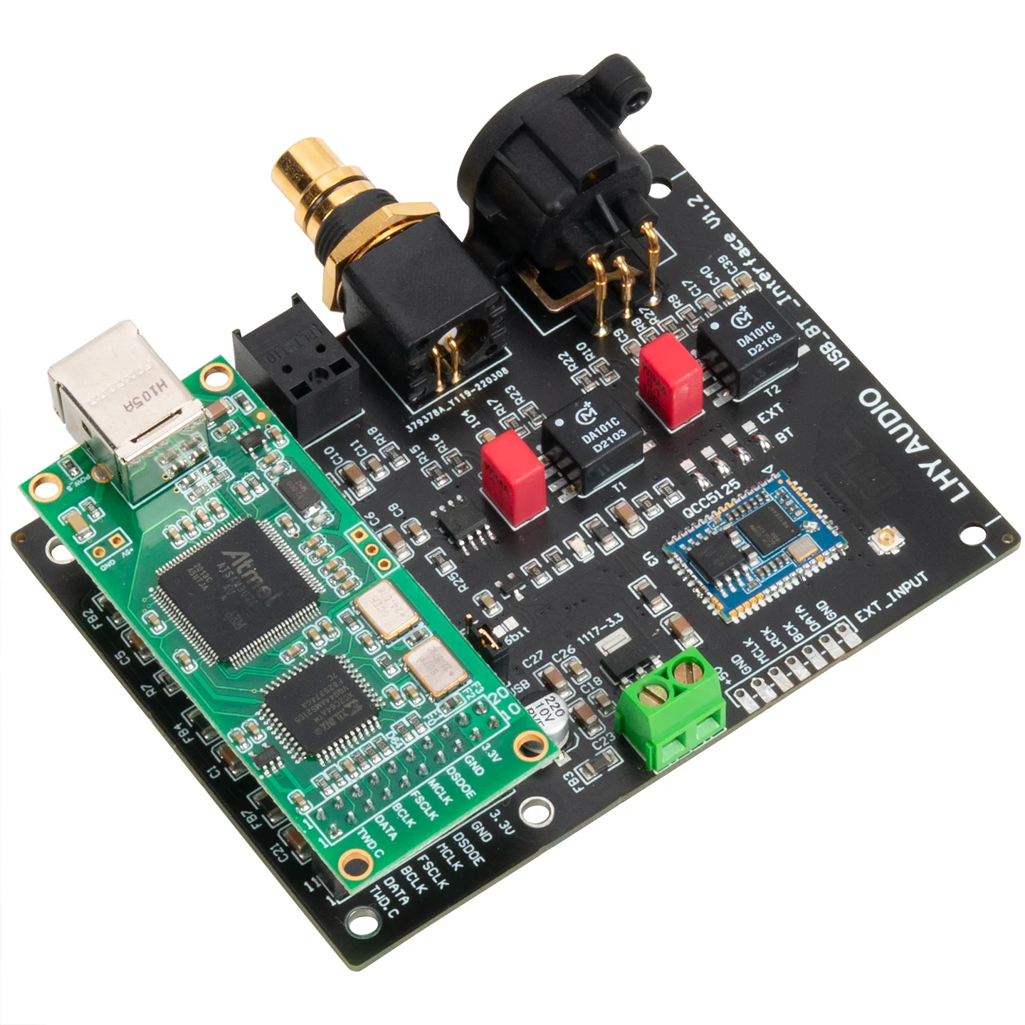 

Digital audio output board I2S to coaxial fiber SPDIF AES HDMI USB interface Bluetooth QCC5125