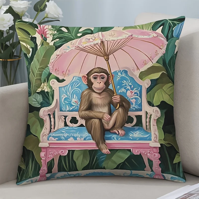 

Наволочка с 3D принтом чистого животного, наволочка 18 × 18 дюймов, невидимая молния, без вышивки, гостиная, украшение спальни