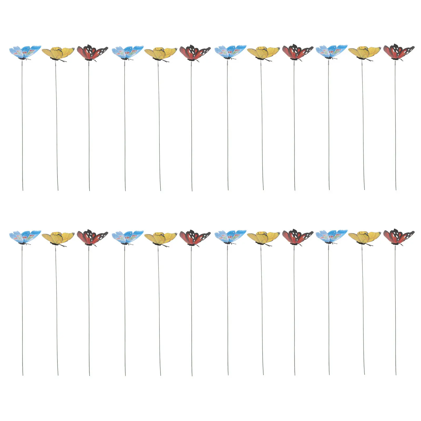 

40Pcs Butterfly Flower Picks 10.6 Inch Fade Resistant Garden Stakes for Bouquet Decoration Porch Patio Balcony Spring Party