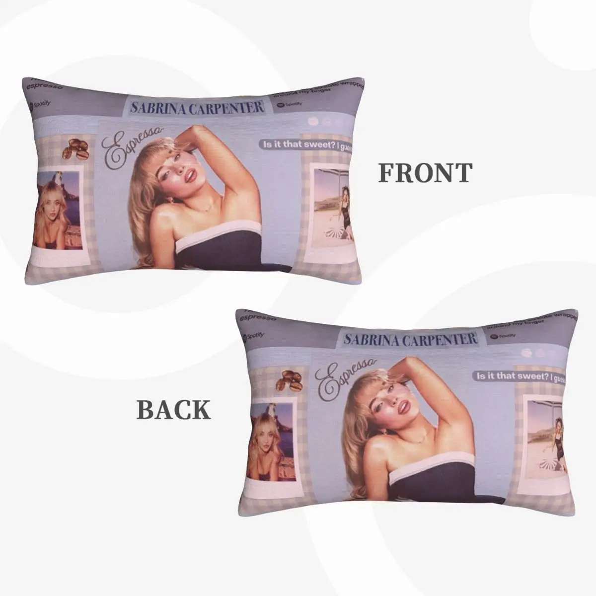 Sabrina Carpenter Espresso Rectangle Pillowcase Cushion Cover Decorative Bedroom Bed Home Comfort Throw Pillow