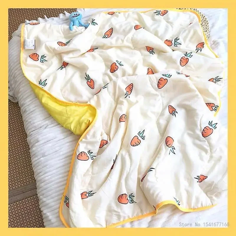 Children's Summer Cool Quilt, Air-conditioned Quilt, Breathable Newborn Quilt, Super Soft Printing Blanket, 110x140cm, 1Pc