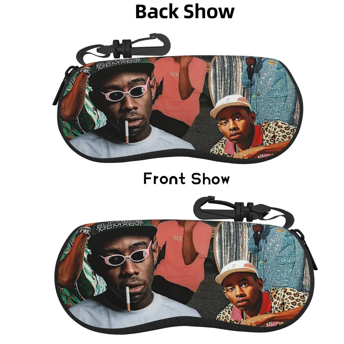 

Hip Hop Fanart Vintage Tylers The Creator Shell Glasses Case Portable Sunglasses Box Women Men Soft Eyeglass Bag Pouch