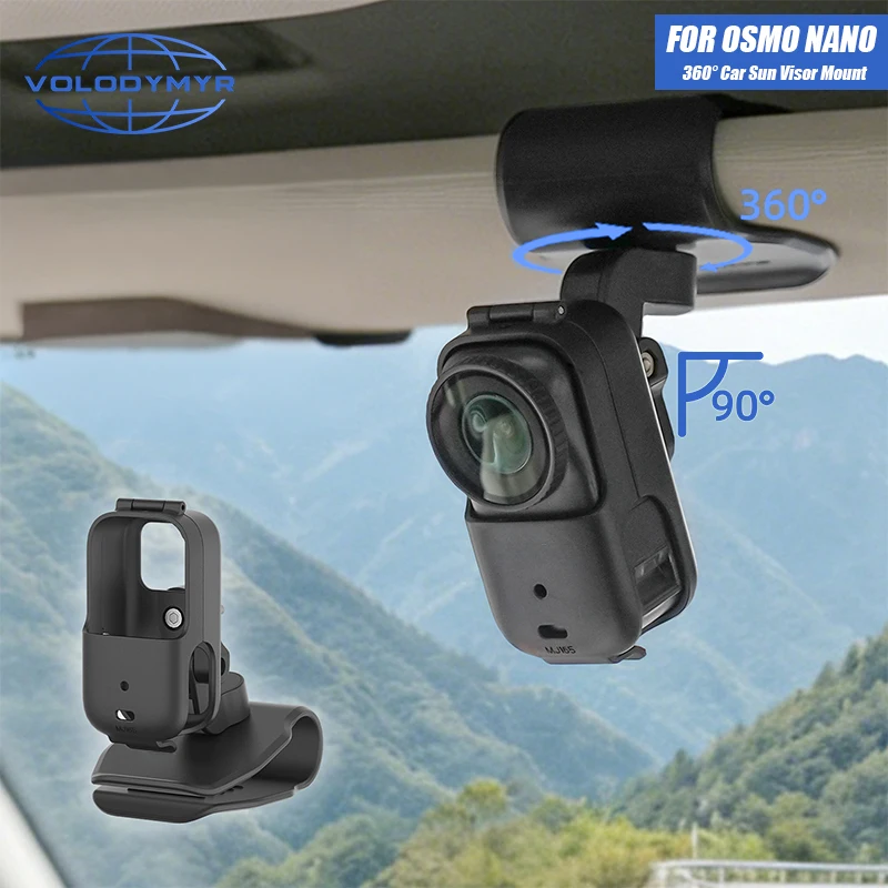 

VOLODYMYR Car Sun Visor Mount Holder Clip for DJI OSMO NANO Camera for Backpack/Table Edge/Vlog for Osmo Nano Accessories