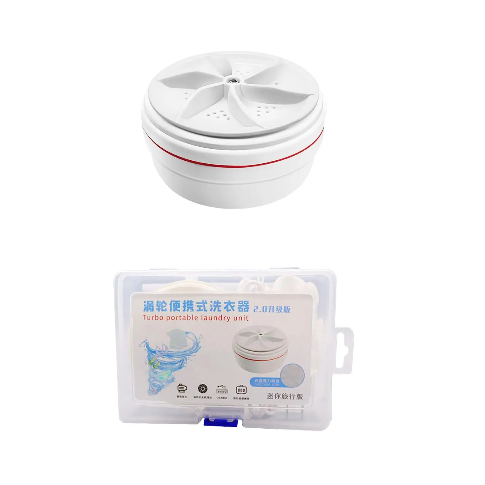 Portable Mini Washing Machine USB Powered Intelligent Timing Rechargable Cleaning Tool for Travel RV Home Outdoor Business Trip