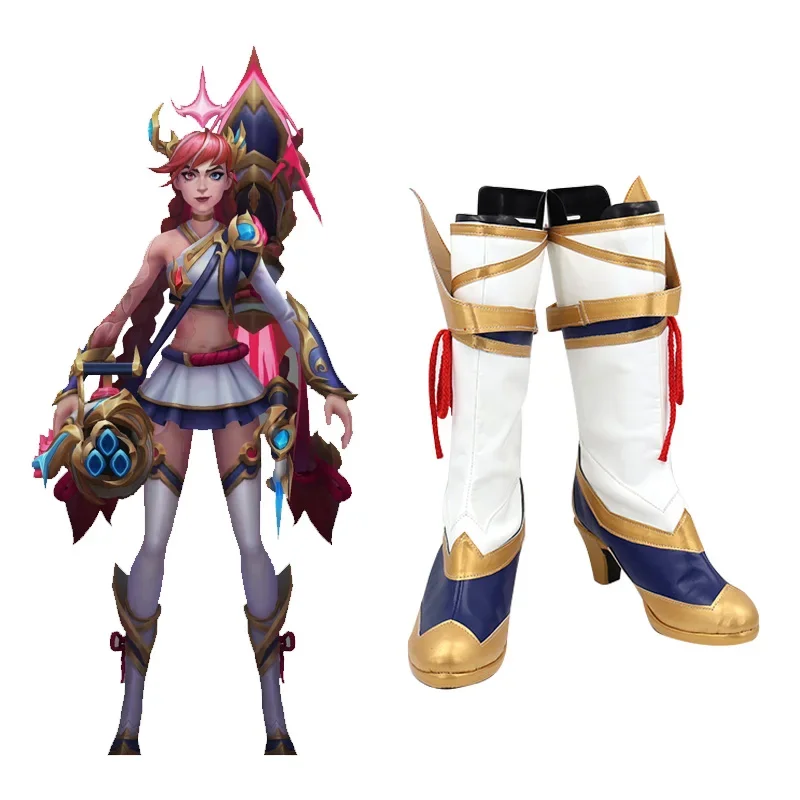 

Game LOL Arcane Jinx Cosplay Props Shoes Boots Halloween Party Role Play Custom Made