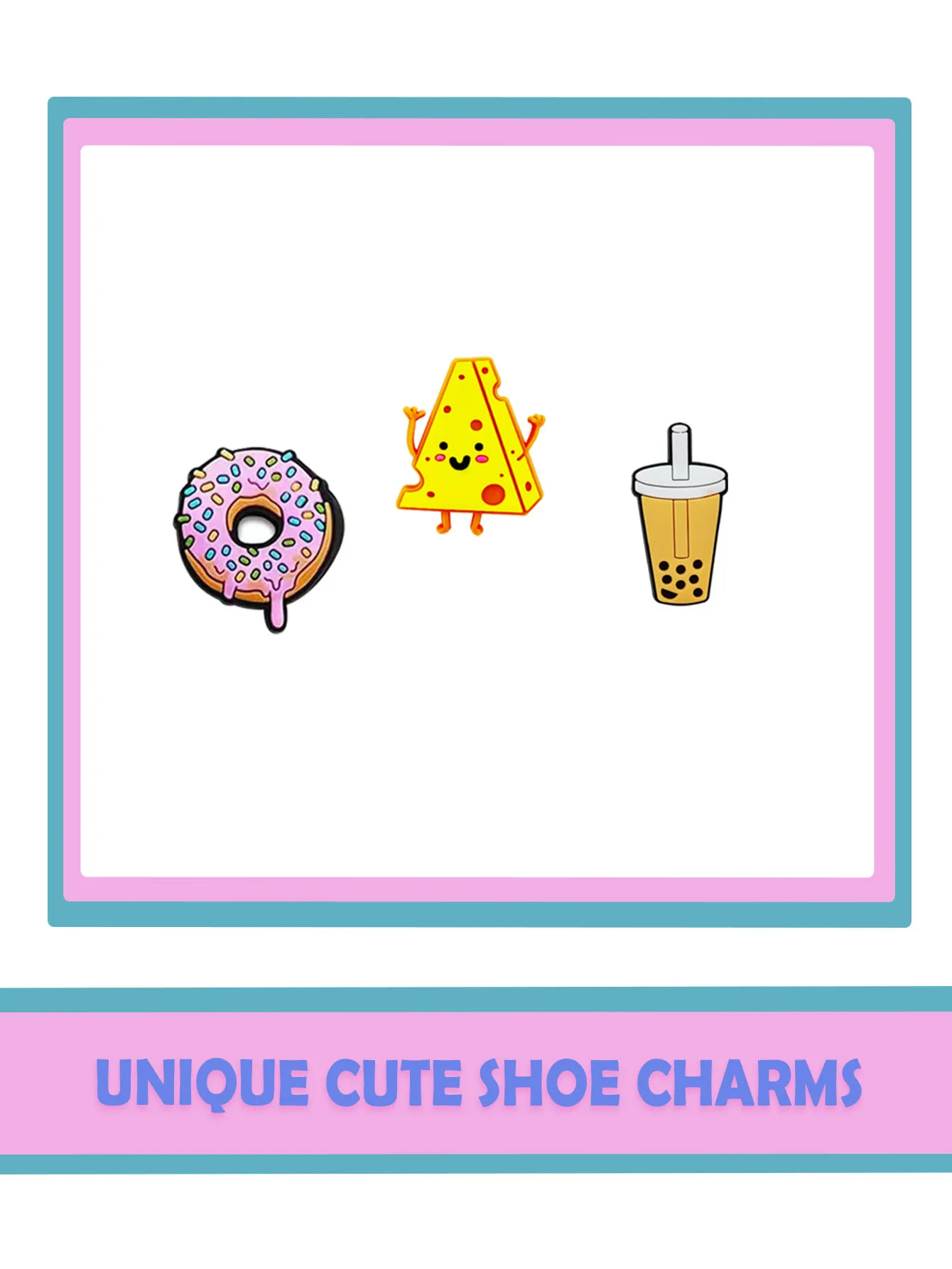 20Pcs Food Hamburger Donut Series Shoe Charms For DIY Premium Quality Charms Shoe Decoration Accessories Bubble Slides Sandals