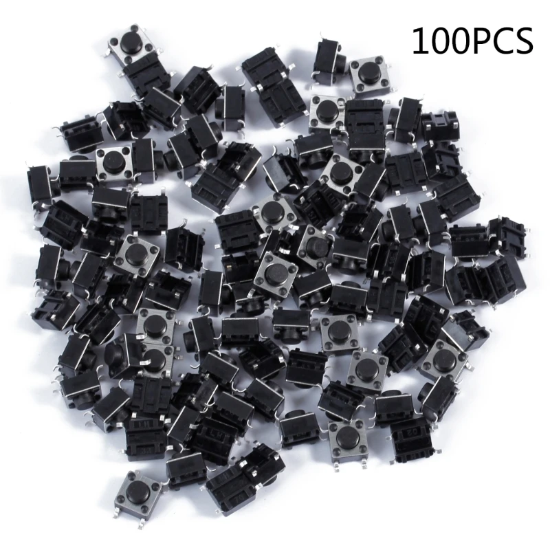 100 Pack Mini Micro Tact Switches Plastic Swithces Push Button Accessories Wholesale