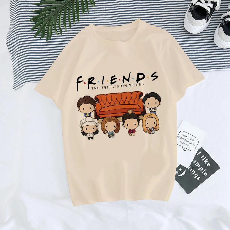 Women Graphic Best Friends Harajuku T-shirt Fashion Friends Tv Show Funny Cartoon T Shirt Korean Style Tshirt Vintage Top Female