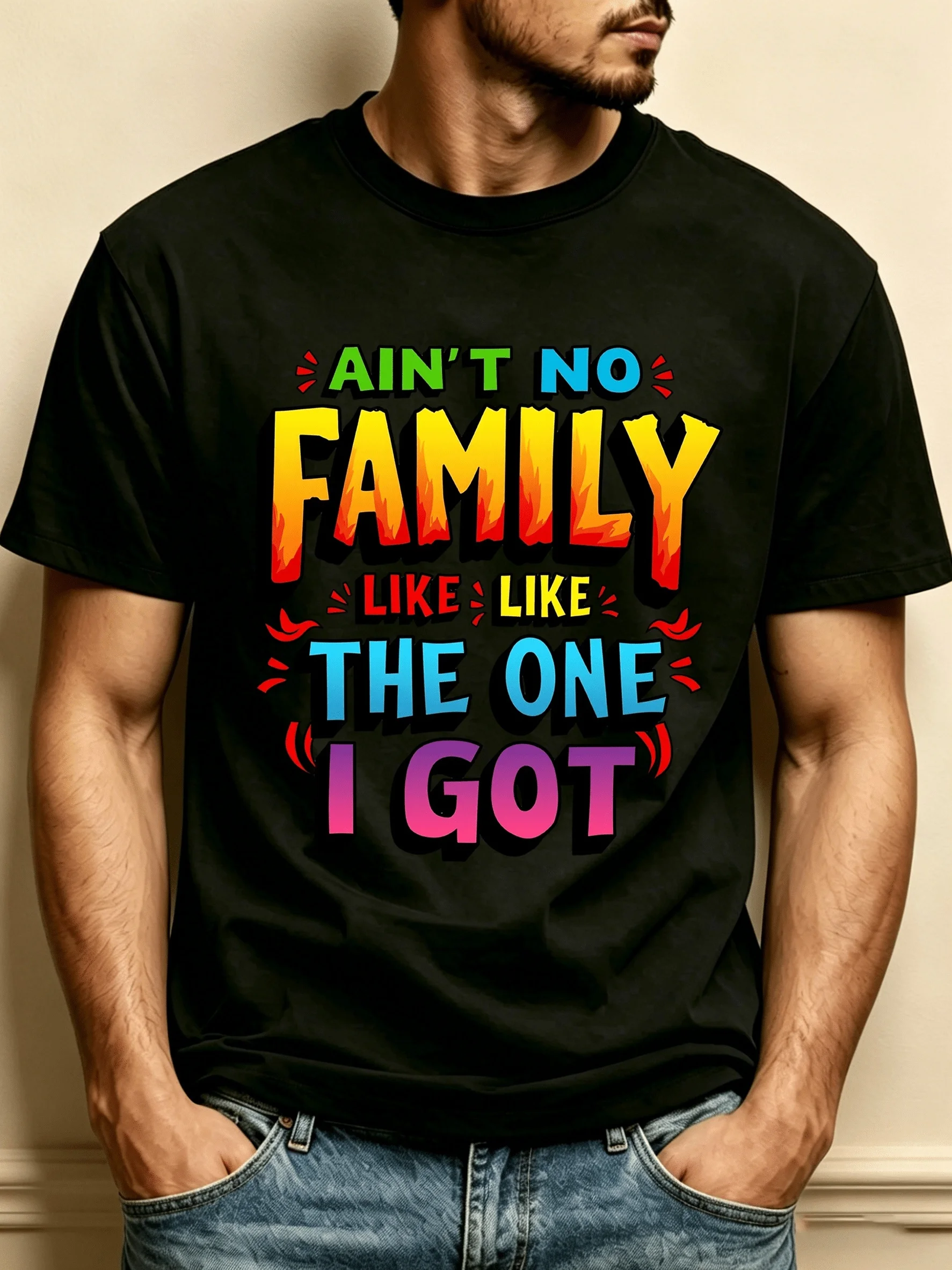 Colorful Comic-Style Women's T-Shirt, Printed with The Text 