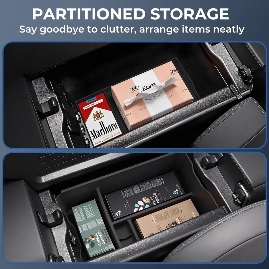 Mittelkonsolen-Organizer Aufbewahrungsbox für Toyota RAV4 2026 Armlehnen-Einlage Ablagefach für 2026 RAV 4 Innenzubehör – Detail 6